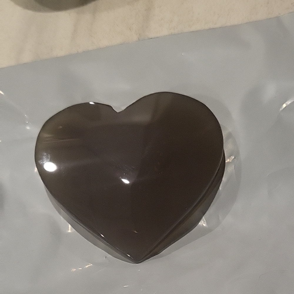 Elegant Heart-Shaped Smoky Topaz Home Accent, Healing Or Collection